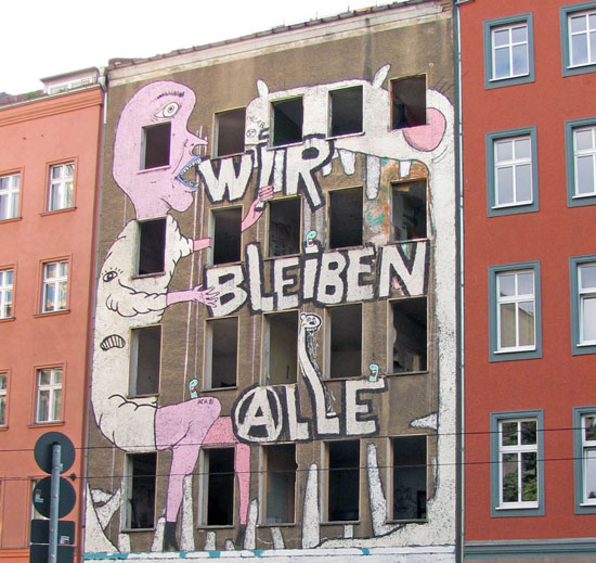 Graffiti on an abandoned building in Berlin.