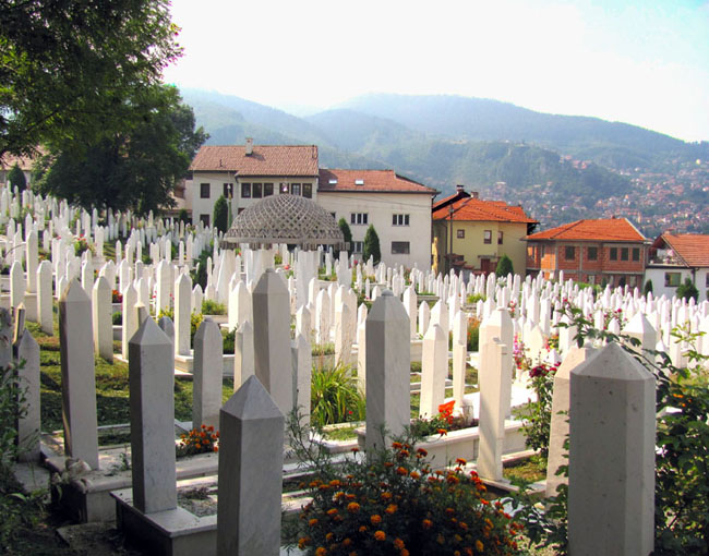 Islamic cemetery in Sarajevo.