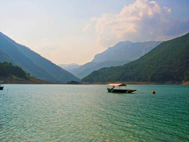Lake in Pluzine, Montenegro.