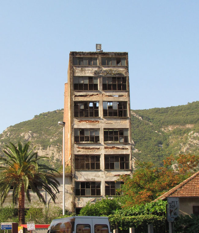 An abandoned building in Kotor, Montenegro.