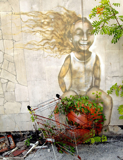 Wall paintin in Pripyat, Ukraine.