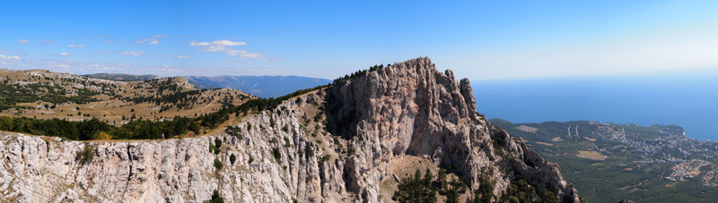 The mountain Ai-Petri near Alupka in Crimean peninsula.