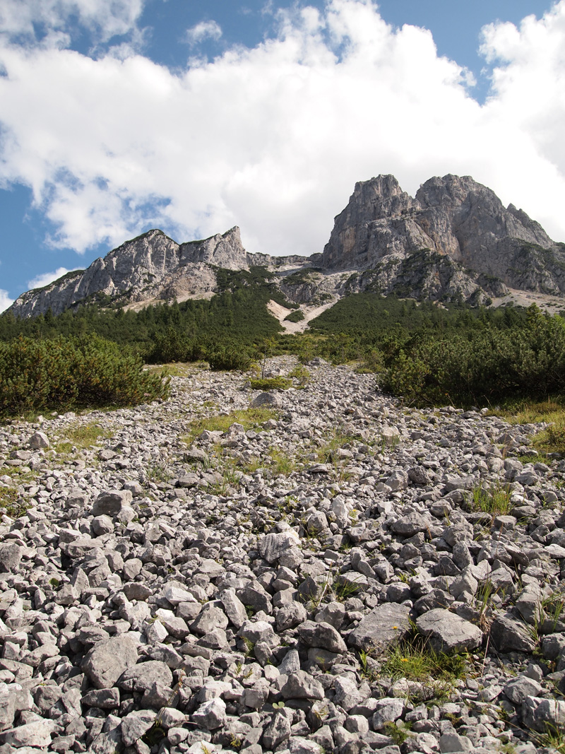 Stones on mountain near Ehrwald, Austria.
