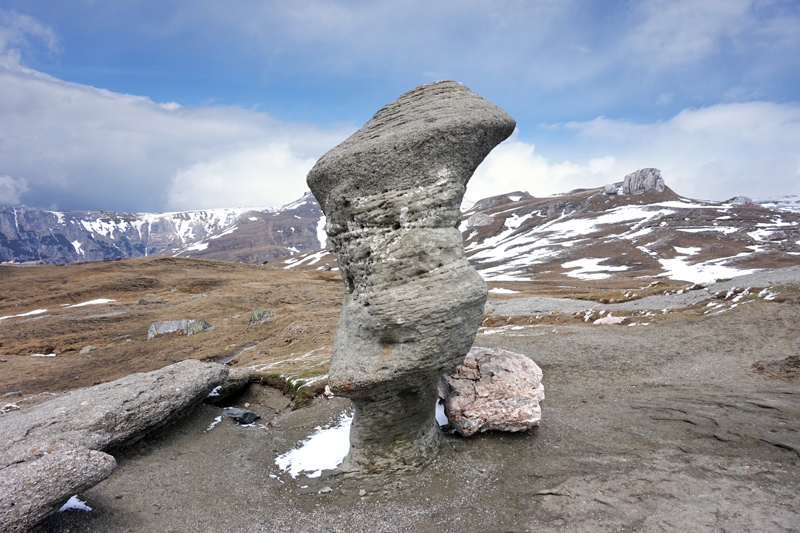 Rock formation in Bucegi Natural Park.
