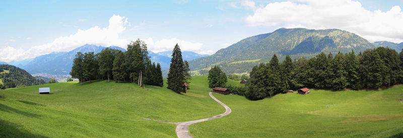 Train near Eckbauer. Garmisch-Partenkirchen, Germany.