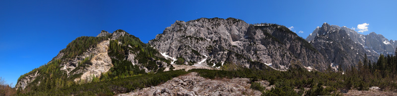 Mountain view from Planica valley. Slovenia.