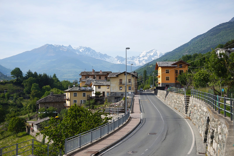 Strada Regionale Roisan. Aosta, Italy.