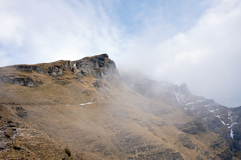 Fog on mountain near Busteni.